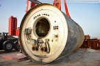 Kraftwerksbaustelle GDF Suez: Zweite Tunnelbohrmaschine im Zielschacht