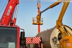 Kraftwerksbaustelle GDF Suez: Zweite Tunnelbohrmaschine im Zielschacht