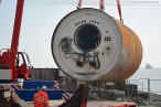 KW-Baustelle Wilhelmshaven: Tunnelbohrmaschine wird abtransportiert