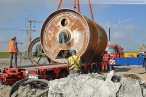KW-Baustelle Wilhelmshaven: Tunnelbohrmaschine wird abtransportiert