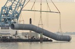 Kraftwerksbaustelle GDF Suez: Die Schwanenhalskonstruktion aus PP-Rohren