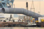 Kraftwerksbaustelle GDF Suez: Die Schwanenhalskonstruktion aus PP-Rohren