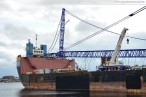 Wilhelmshaven: Terex-Demag CC6800 auf Barge Giant 4 am Nordwestkai