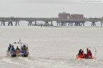 Hooksiel Außenhafen: Windenübung am Hubschrauber Christoph 26