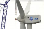 Hooksiel: Arbeiten an der Nearshore-Windkraftanlage Bard VM