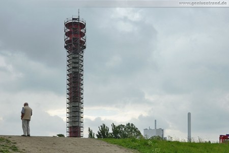 Leuchtturm Oberfeuer Voslapp vollständig eingerüstet