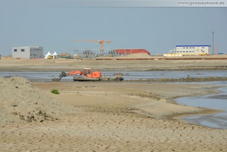 Bilder von der Baustelle JadeWeserPort - Mai 2011