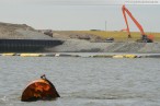 Wilhelmshaven: JadeWeserPort Baustelle von Seeseite Juli 2011