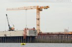 Wilhelmshaven: JadeWeserPort Baustelle von Seeseite Juli 2011