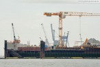 Wilhelmshaven: JadeWeserPort Baustelle von Seeseite Juli 2011