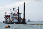 Wilhelmshaven: JadeWeserPort Baustelle von Seeseite Juli 2011