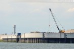 Wilhelmshaven: JadeWeserPort Baustelle von Seeseite Juli 2011