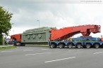 Schwertransport bringt Transformator zum Umspannwerk Maade
