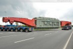 Schwertransport bringt Transformator zum Umspannwerk Maade