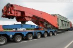 Schwertransport bringt Transformator zum Umspannwerk Maade