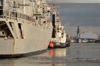 Fregatte Louise-Marie beim Schleife fahren im Großen Hafen