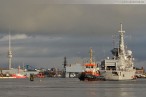 Fregatte Louise-Marie beim Schleife fahren im Großen Hafen