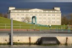 Wilhelmshaven: Blick über den Wangeroogkai auf das Minenlagerhaus