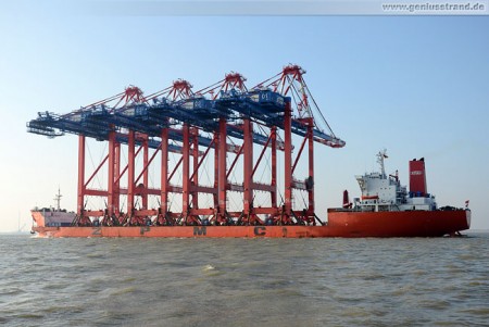 JadeWeserPort: Erste Containerbrücken für den Eurogate CT Wilhelmshaven