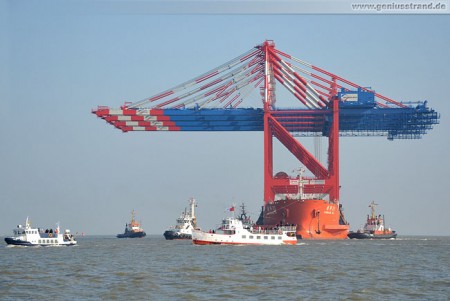 JadeWeserPort: Erste Containerbrücken für den Eurogate CT Wilhelmshaven