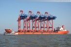 JadeWeserPort: Erste Containerbrücken für den Eurogate CT Wilhelmshaven