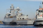 Korvette Braunschweig (F 260) beim Schleife fahren