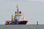 Der Tanker Katja der auf der Vogelschutzinsel Minsener Oog aufgelaufen war
