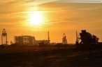 Wilhelmshaven: Sonnenaufgang am JadeWeserPort/Container Terminal