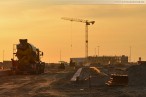 Wilhelmshaven: Sonnenaufgang am JadeWeserPort/Container Terminal