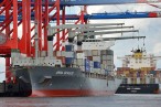 Erstes Maersk Containerschiff am Container Terminal Wilhelmshaven (CTW)