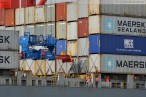 Erstes Maersk Containerschiff am Container Terminal Wilhelmshaven (CTW)