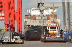 Erstes Maersk Containerschiff am Container Terminal Wilhelmshaven (CTW)