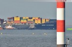 Wilhelmshaven: Containerschiff MSC Flaminia hat den JadeWeserPort erreicht