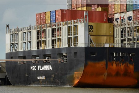 JadeWeserPort: Aktuelle Bilder des Containerschiffs MSC Flaminia