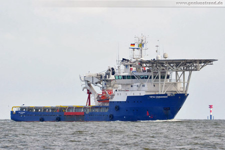 Wilhelmshaven Shipspotting: Multi Purpose Offshore Vessel Topaz Commander