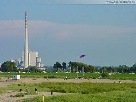 Wilhelmshaven: Der Geniusstrand an einem schönen Abend im August 2000