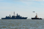 Wilhelmshaven: Ankunft der Fregatte Emden (F 210)