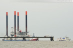 Wilhelmshaven: Die Hubinsel Thor wird in Wilhelmshaven gewartet