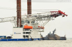 Wilhelmshaven: Die Hubinsel Thor wird in Wilhelmshaven gewartet