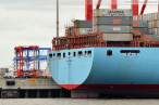 Wilhelmshaven: Containerschiff Eugen Maersk am JadeWeserPort