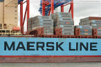 Wilhelmshaven: Containerschiff Eugen Maersk am JadeWeserPort