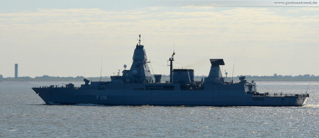 Wilhelmshaven: Fregatte Sachsen (F 219) läuft zum Ständigen Maritimen Einsatzverband der NATO 2 (SNMG2) aus