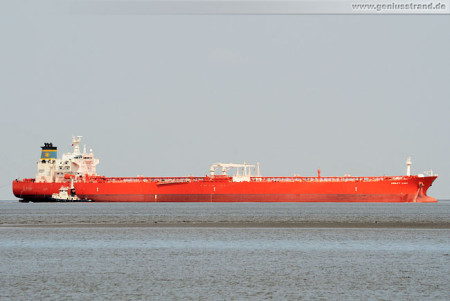 Wilhelmshaven Shipspotting: Tanker Ashley Lady auf der Jade