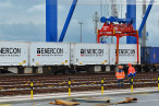 CT-Wilhelmshaven: Erster Enercon-Containerzug am JadeWeserPort