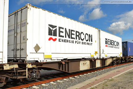 CT-Wilhelmshaven: Erster Enercon-Containerzug am JadeWeserPort