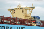 Wilhelmshaven: Die Majestic Maersk (Triple-E-Klasse) am JadeWeserPort