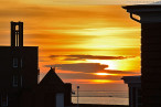 Wilhelmshaven: Herbstlicher Sonnenaufgang am Südstrand