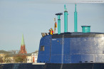 Wilhelmshaven: U-Boot-Neubau Tanin fährt im Großen Hafen Schleife