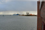 Wilhelmshaven (Sturmflut Xaver): Nachmittagshochwasser im Nassauhafen