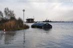 Sturmtief Tilo bringt Sturmflut nach Wilhelmshaven (Alter Vorhafen)